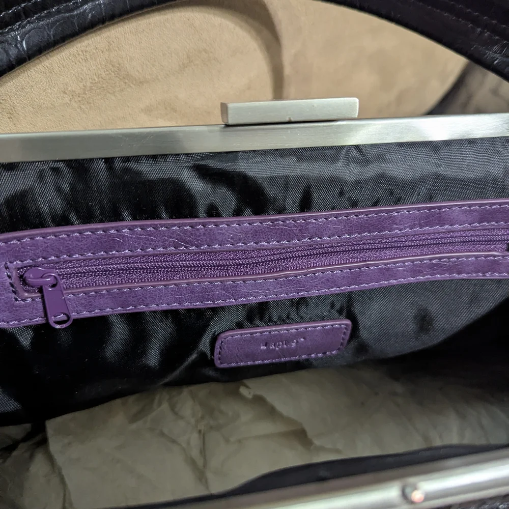 Apt. 9 Black and Purple Satchel